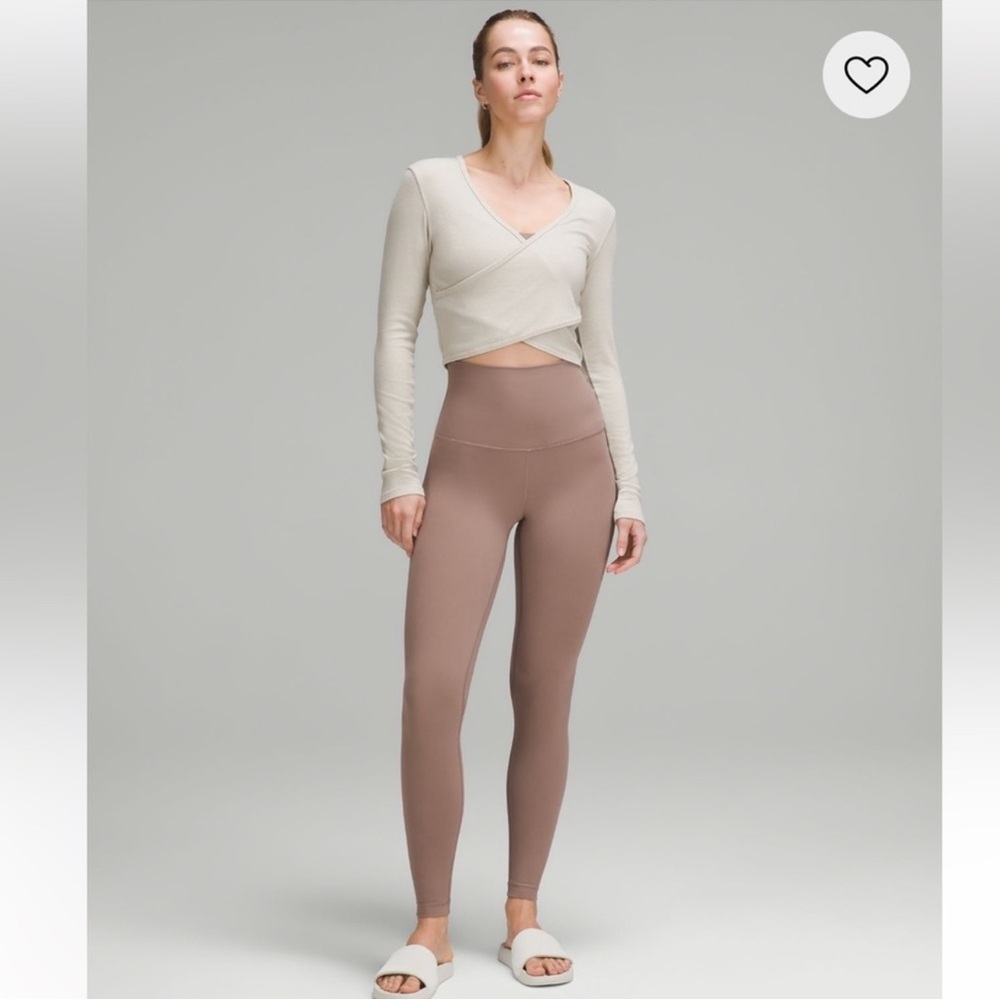 NWT Lululemon WRap-Front Ribbed Long-Sleeve top (Mojave Tan) Size 6